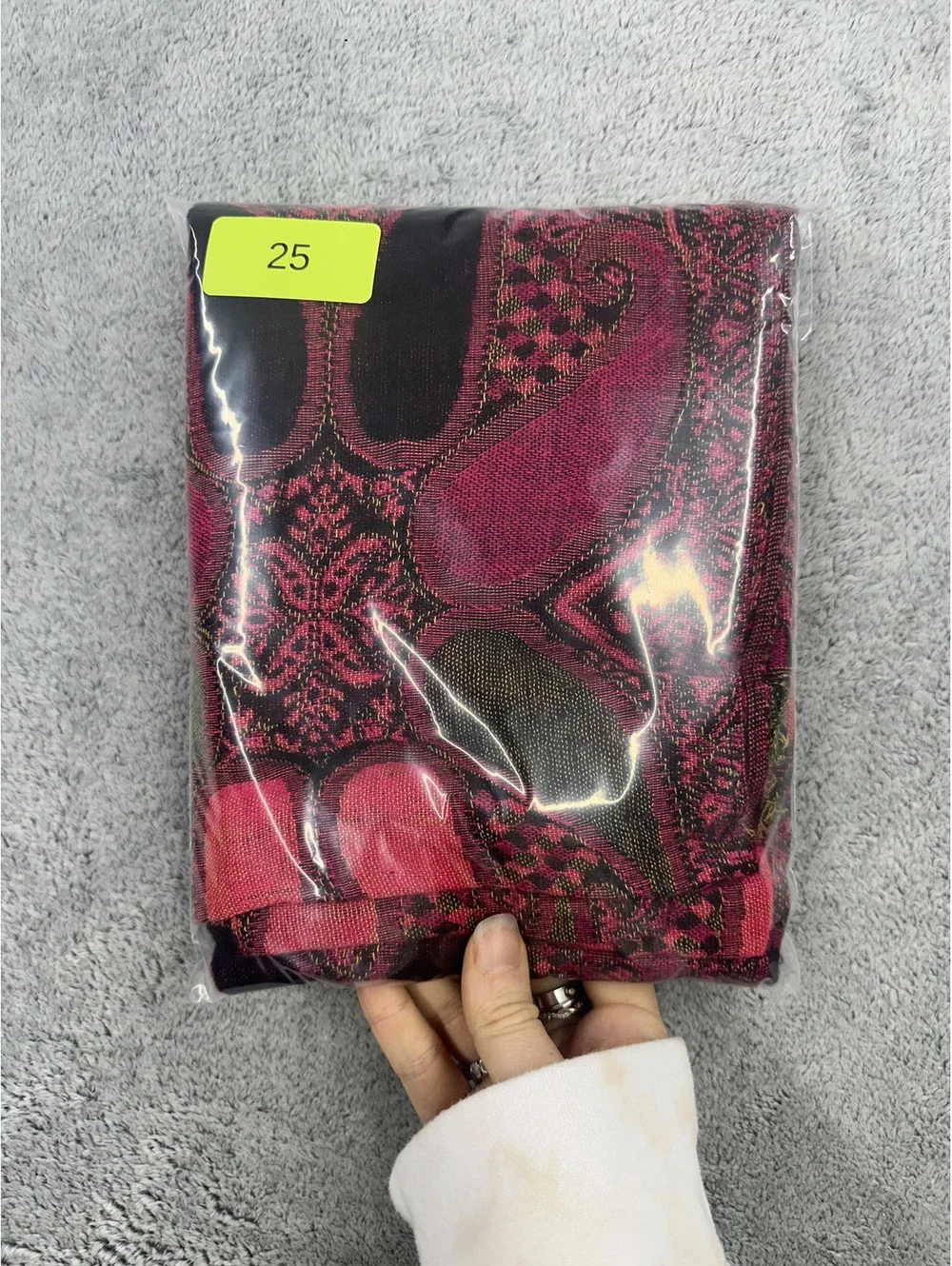 Pink & Green Pashmina Scarf